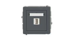 DECO Ładowarka USB pojedyncze 5V 2A grafitowy mat 28DCUSB-3 GN-DE-78-01-28-00-00