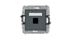 MINI Mechanizm gniazda multimedialnego pojedynczego bez modułu (standard Keystone) grafitowy mat 28MGM-1P