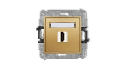 MINI Mechanizm gniazda pojedynczego HDMI 2.0 złoty 29MHDMI-3