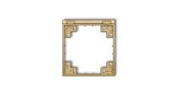 Ramka pośrednia do gniazd bryzgoszczelnych z uziemieniem SCHUKO złoty 29MRPB-1s