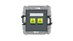 MINI Mechanizm gniazda multimedialnego podwójnego bez modułu (standard Keystone) grafitowy mat 28MGM-2P