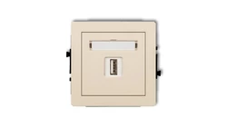 DECO Ładowarka USB pojedyncze 5V 2A beżowy 1DCUSB-3 GN-DE-78-01-01-00-00