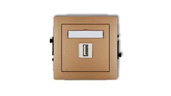 DECO Ładowarka USB pojedyncze 5V 2A złoty metalik 8DCUSB-3 GN-DE-78-01-08-00-00