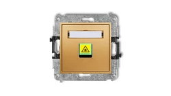 MINI Mechanizm gniazda światłowodowego/optycznego pojedynczego złoty 29MGOP-1