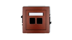 Mechanizm gniazda multimedialnego podwójnego bez modułu (standard Keystone) 9DGM-2P