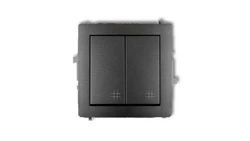 DECO Mechanizm wyłącznika 2 podwójnego krzyżowego grafitowy 11DWP-66