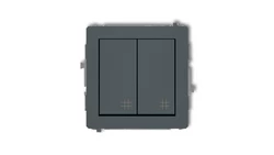 DECO Łącznik krzyżowy podwójny grafitowy mat 28DWP-66