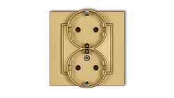 Gniazdo podwójne z uziemieniem SCHUKO 2x(2P+Z) (bez przesłon torów prądowych) 29MGP-2s