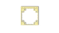 Ramka pośrednia do gniazd bryzgoszczelnych z uziemieniem SCHUKO kanarkowy 43MRPB-1s