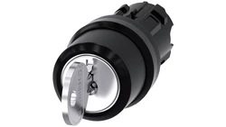 Przełącznik z kluczem 22mm tworzywo 3 poz I-O-II Ronis nr 455 klucz w poz I-O-II SIRIUS ACT 3SU1000-4CL11-0AA0