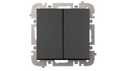Vestra Łącznik podwójny schodowy bez ramki podtynkowy IP20 czarny 3818-19