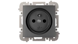 Vestra Gniazdo 2P+Z bez ramki podtynkowe IP20 czarny 3833-19