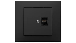 Vestra Gniazdo komputerowe pojedyncze RJ45 bez ramki podtynkowe IP20 czarny 3848-19