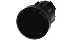 Przycisk 22mm tworzywo czarny płaski bez samopowrotu odbl przez wciśnięcie SIRIUS ACT 3SU1000-0AA10-0AA0