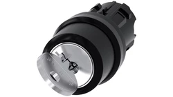 Przełącznik z kluczem 22mm tworzywo 2 poz 0-I Ronis nr 455 klucz w poz O SIRIUS ACT 3SU1000-4CF01-0AA0