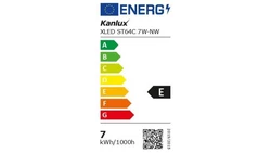 Żarówka LED E27 XLED ST64C 7W-NW 806lm 4000K barwa ciepła 33513