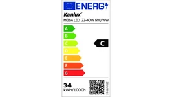 Oprawa nasufitowa kloszowa MEBA LED 22-40W NW-WW 2500(WW)/2700(NW)/4200(WW)/4400(NW) 3000/4000K IP20 120cm 5 lat Gwar.33891