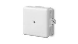 Puszka hermetyczna n/t 86x86x39mm pusta z uszami montaż. IP55 biała 0226-10