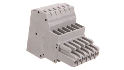 Gniazdo X-COM 2-przewodowe 6-biegunowe szare 769-126 /10szt./