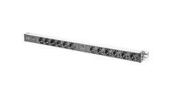 Listwa zasilająca PDU Rack 12x gniazdo schuko 2x 2m wtyk unischuko 16A zab. przeciążeniowe DN-95405