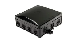 Puszka instalacyjna hermetyczna 90x90 klik, 14 dławików, czarna /45szt./