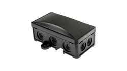 Puszka instalacyjna hermetyczna 90x45 klik, 10 dławików, czarna /90szt./