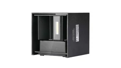 Oprawa elewacyjna LED 5W 700lm 3000K IP65 Kwadrat Czarna 217078