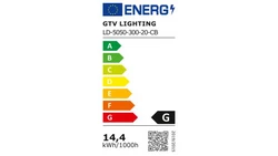 Taśma Flash 5050, 300 LED ciepły biały, 72W, bez żelu 10mm, Rolka 5m, 12V