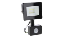 NAŚWIETLACZ LED SMD KASTEL 10W 6000K 850LM IP65 CZARNY CZ. PIR