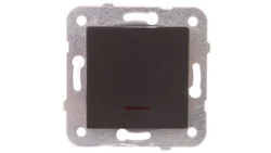 Novella Łącznik 1-Biegunowy Podświetlany, Kolor Czarny / 92105519M