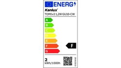 Żarówka LED GU10 TOMIv2 1,2W GU10-CW 120lm 6500K barwa zimna 34960
