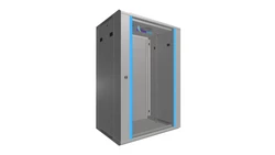 Szafa rack montowana na ścianie Extralink 18U 600x450 Szara