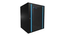 Szafa rack montowana na ścianie Extralink 15U 600x600 Czarna