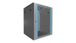 Szafa rack montowana na ścianie Extralink 15U 600x600 Szara