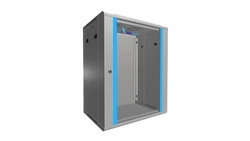 Szafa rack montowana na ścianie Extralink 15U 600x450 Szara