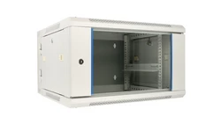 Szafa rack montowana na ścianie, dwusekcyjna Extralink 6U 600x600 AZH Szara