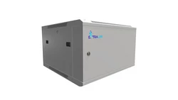Szafa rack montowana na ścianie, drzwi blaszane pełne Extralink 6U 600x600 ASP Szara