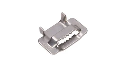 Klamerka stalowa do taśmy stalowej 20mm, z ząbkami Extralink