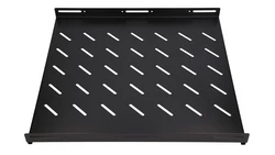 Półka 19, 602 x 472mm, mocowana punktowo, do szaf o głębokości 800mm Extralink 1U 600mm Czarna