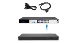 Switch PoE 16x Gigabit PoE/PoE+, 2x SFP, 1x Port Konsolowy, 150W, Zarządzalny Extralink ARES
