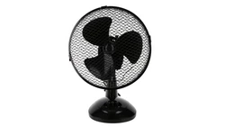 Wentylator biurkowy średnica 23 cm czarny 21W 2 prędkości przewód 1,5 m VO0021