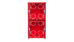 Puszka pojedyncza - ściany murowane 71x71x43mm czerwony 080141