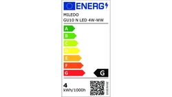 Żarówka LED GU10 N LED 4W-WW 340lm 3000K barwa ciepła 31212