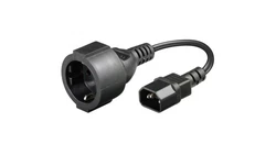 Adapter Zasilania IEC320 C14 na Schuko F Gniazdo 23cm