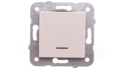 Karre Łącznik 1-Biegunowy Podświetlany, Kolor Krem / 90963719