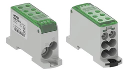 Blok dystrybucyjny - rozdzielczy OJL135A zielony AL/CU we:1x2,5-35mm2 /1x2,5-10mm2 wy: 4x2,5-16mm2/2x2,5-10mm2 1000V MAB1135G10