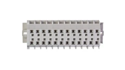 Listwa zaciskowa 12-torowa 2-przewodowa ExeII 4mm2 z uchwytami montażowymi fi 3,2mm jasnoszara 262-142