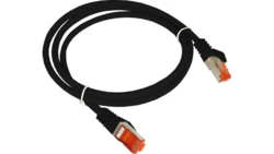 Patch-cord S/FTP kat.6A LSOH 0.25m czarny KKS6ACZA0.25