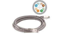 Patch-cord F/UTP kat.6 PVC 3.0m szary KKS6SZA3.0