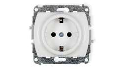 TREND Gniazdo pojedyncze z/u SCHUKO biały GP-1sp